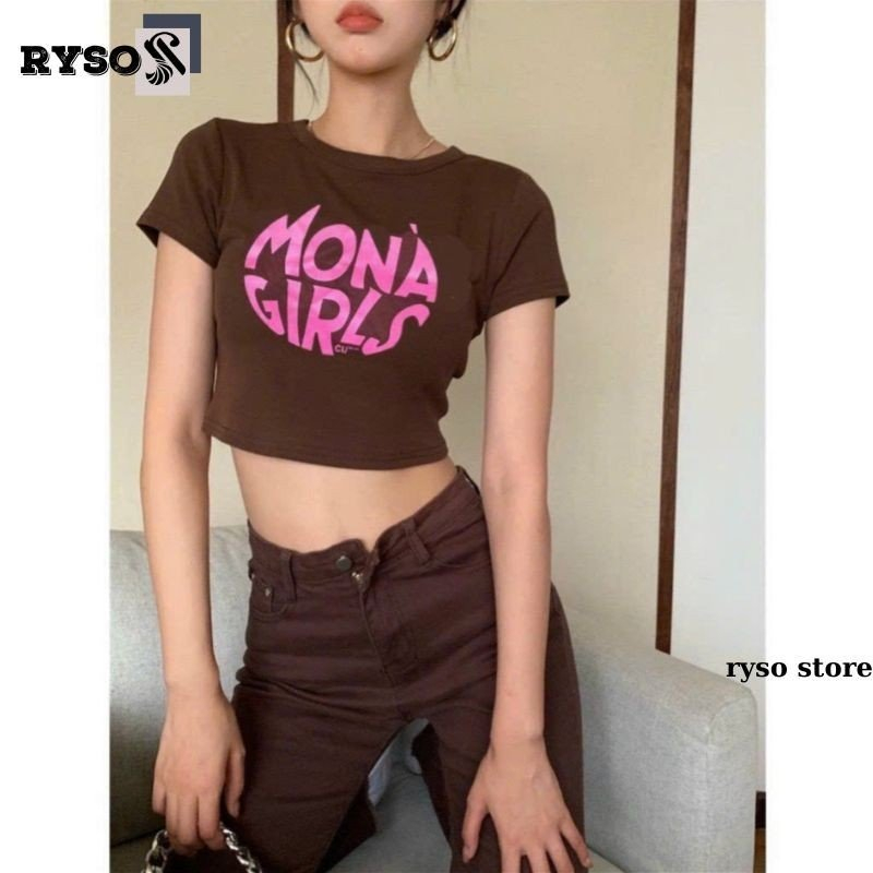 Áo croptop baby tee thun nữ ôm body tay ngắn sexy thun lạnh co dãn đẹp vintage RYSO STORE