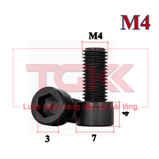 Bulong LGC đầu trụ ren trái M4