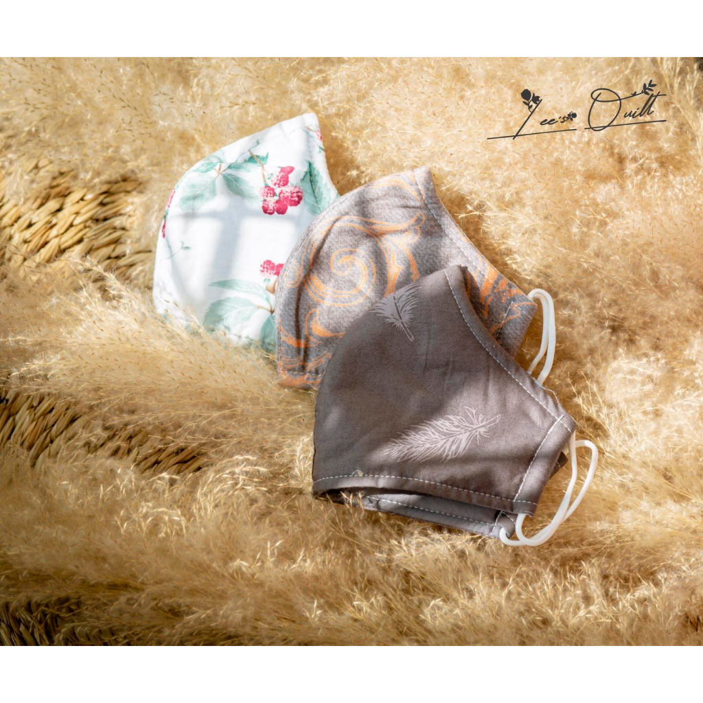 Khẩu trang vải Cotton, Modal cao cấp LEE CORNER, khẩu trang 3 lớp, thoáng khí, thấm hút mồ hôi