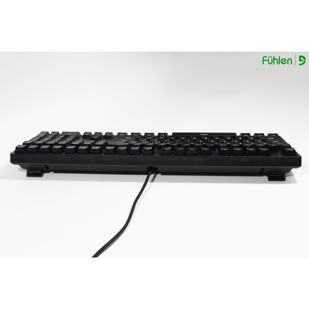 Bàn Phím Cơ Gaming Fuhlen CK108s PBT White On Black Gasket Mount Mạch Xuôi Hotswap Cherry Profile