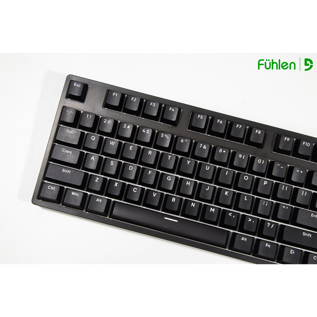 Bàn Phím Cơ Gaming Fuhlen CK108s PBT White On Black Gasket Mount Mạch Xuôi Hotswap Cherry Profile