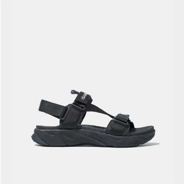 SHONDO | Sandal Shondo nam nữ full đen F8M1111