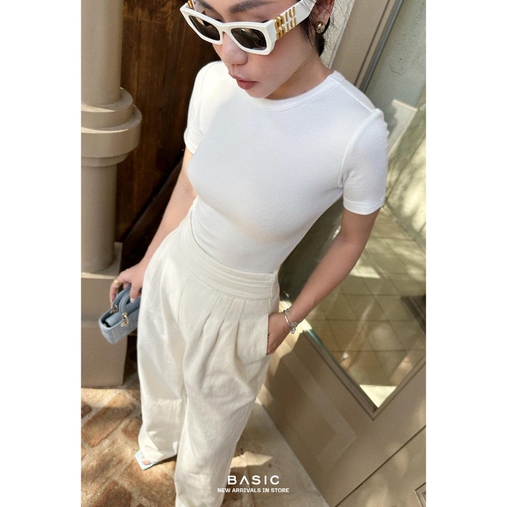 Áo thun trơn ôm BASIC YAMIN TOP