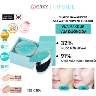 [ [Hot / Độc Quyền] Phấn Nước Hàn Quốc Mát Lạnh Che Phủ Hoàn Hảo CHARDE HAWAII DEEP SEA WATER MOMENT CUSHION
