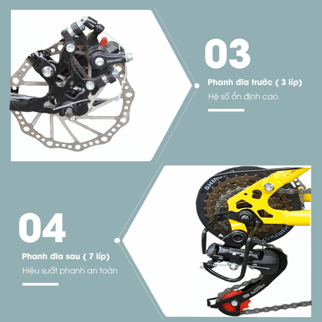 Xe Đạp Địa Hình Gấp Gọn Loại Lớn, Xe Đạp Toàn Thân Dễ Dàng Lắp Đặt Và Di Chuyển -  TẶNG MÁY MASSAGE BÀN CHÂN