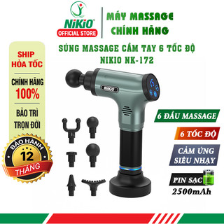 Súng Massage Cầm Tay NIKIO NK-172 Giảm Nhanh Dau Nhức Căng Cơ - Màu Xanh rêu
