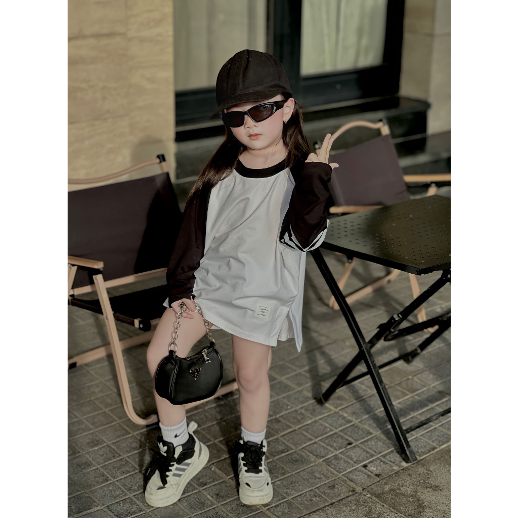 Áo thun dài tay thu đông kẻ sọc cho bé trai bé gái form rộng rãi, chất cotton unisex Samy Kids