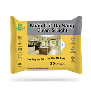 Khăn ướt đa năng Clean & Light túi 30 tờ