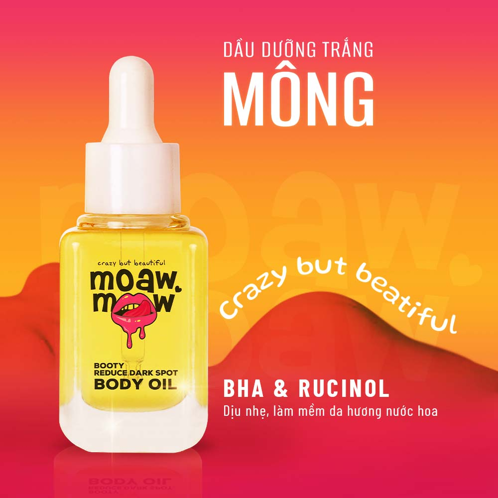 Combo chăm sóc da thâm vòng 3, nách, đầu gối, giúp da căng mịn, trắng sáng đều màu sau 2 tuần MOAW MOAW 410ml