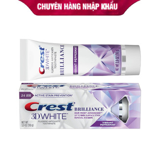 Kem đánh răng Crest 3D White Brilliance Vibrant Peppermint 99g USA