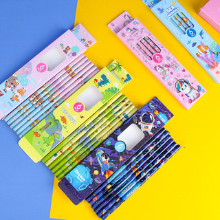 Set 6 bút chì chuốt HB cao cấp bằng gỗ nhiều chủ đề hoạt hình ngộ nghĩnh dễ thương cho bé - SET 6 BÚT CHÌ