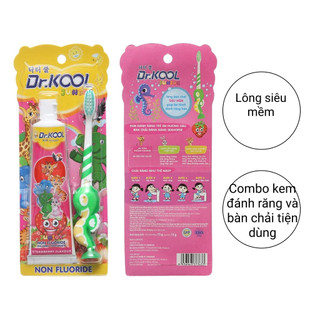 Kem Đánh Răng, Bàn Chải Trẻ Em Dr KOOL (Date Mới)