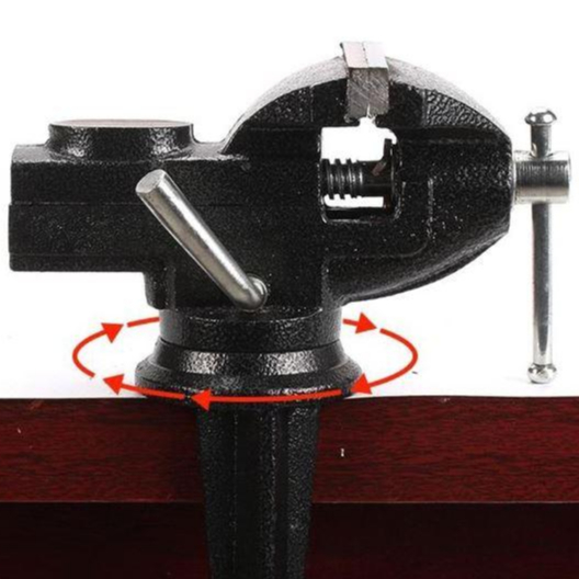 Ê tô kẹp bàn mini mâm xoay 360 độ ASAKI AK-6276, Kẹp tối đa 60mm - Hàng Nhật Bản chính hãng