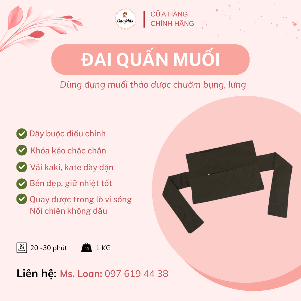 Đai quấn muối có dây, quấn bụng giảm eo, giảm đau nhức mỏi - BỀN -GIỮ NHIỆT (BỎ SỈ TỪ 5C)