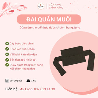 Đai quấn muối có dây, quấn bụng giảm eo, giảm đau nhức mỏi - bền -giữ nhiệt