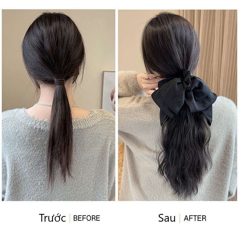 Tóc Ngoặm Kèm Nơ Xù Mì Xinh Xắn