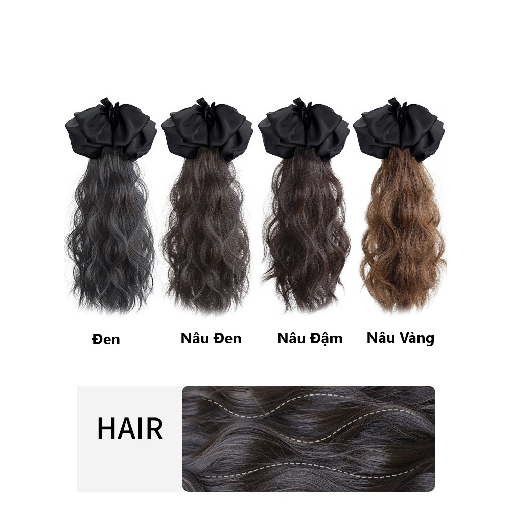 Tóc Ngoặm Kèm Nơ Xù Mì Xinh Xắn