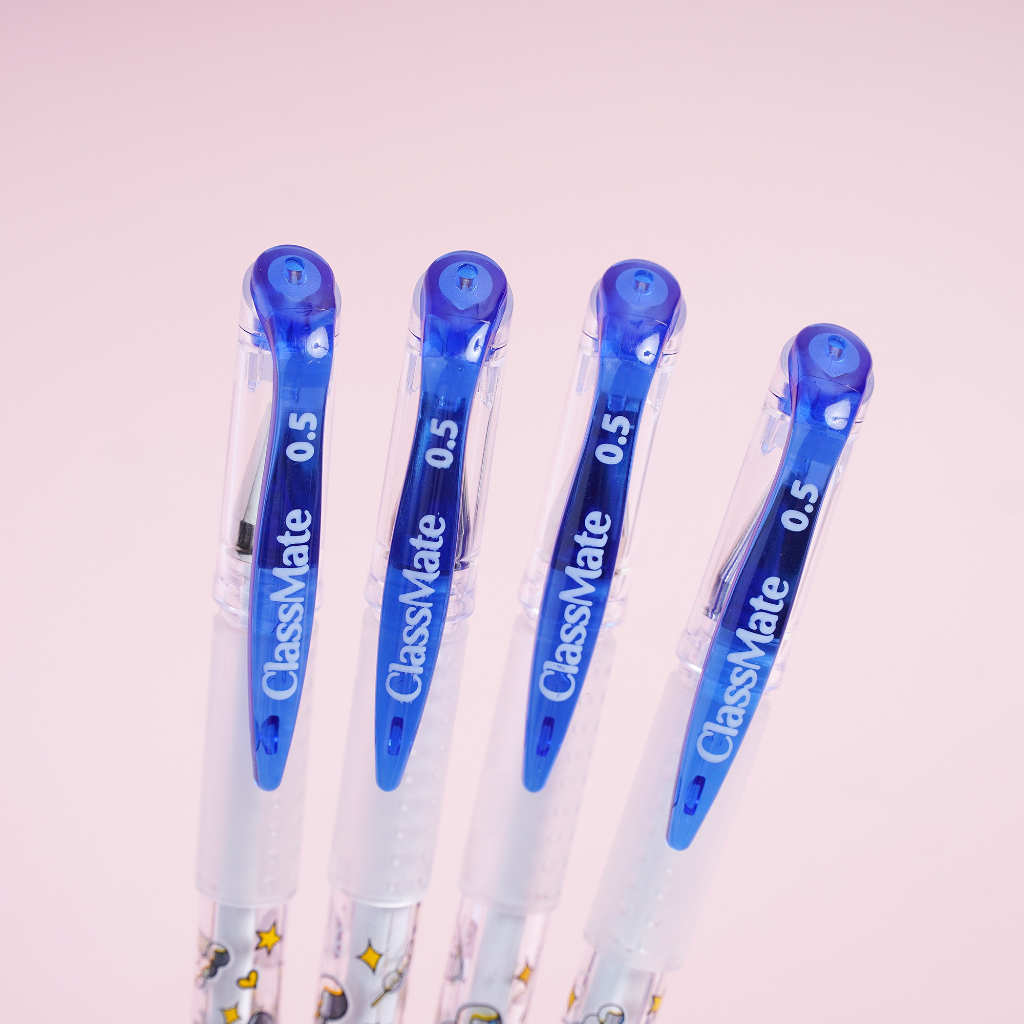 Hộp 12 chiếc bút gel nước CLASSMATE Breakfast ngòi 0.5mm ba màu xanh đen tím dành cho học sinh GP103