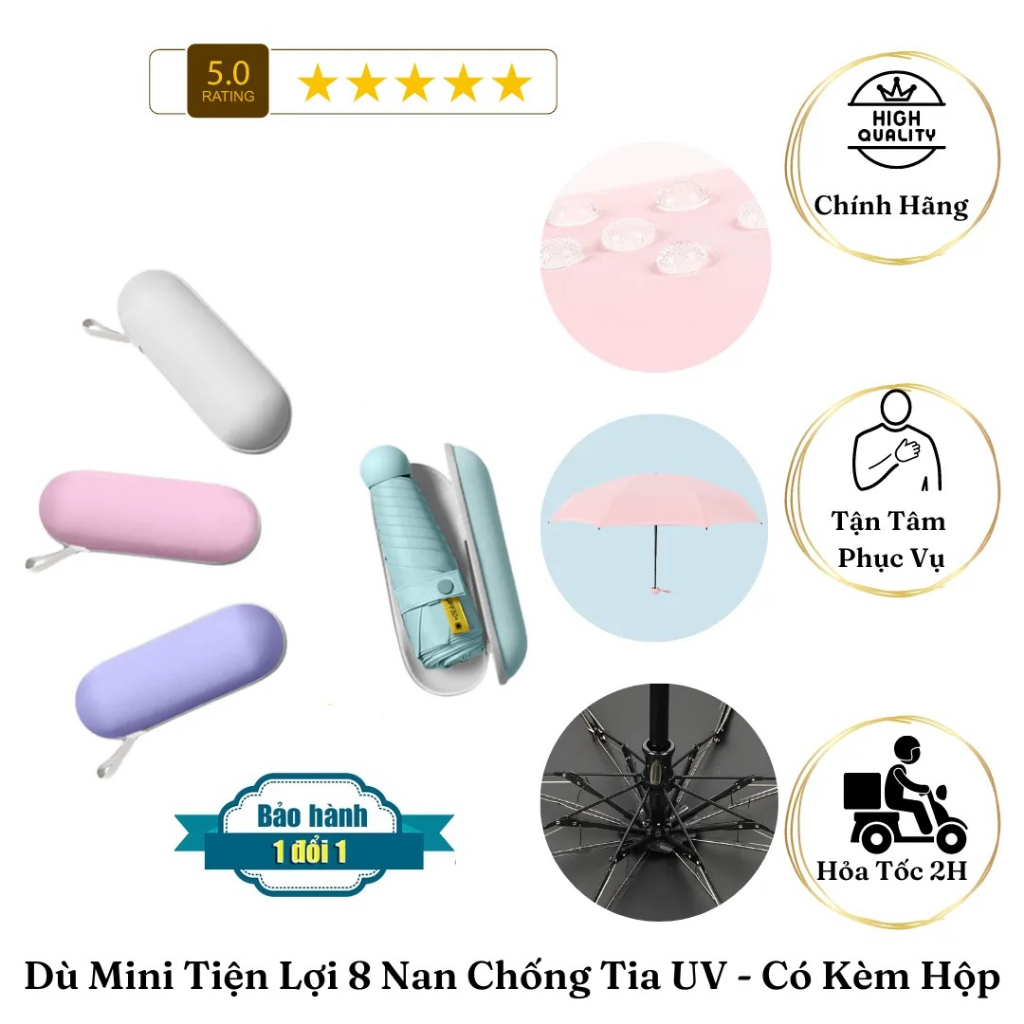 Ô Dù Gấp Mở Ngược Thông Minh Dùng Cho Xe Hơi ,Ô Dù Gấp Ngược Đi Mưa 2 Lớp Cao Cấp