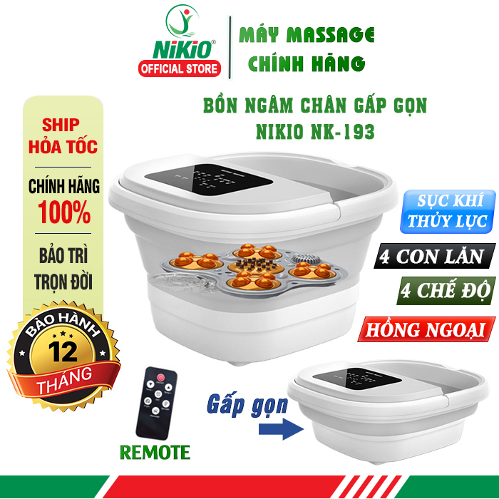 Bồn Massage Ngâm Chân 4in1 Nhật Bản Nikio NK-193