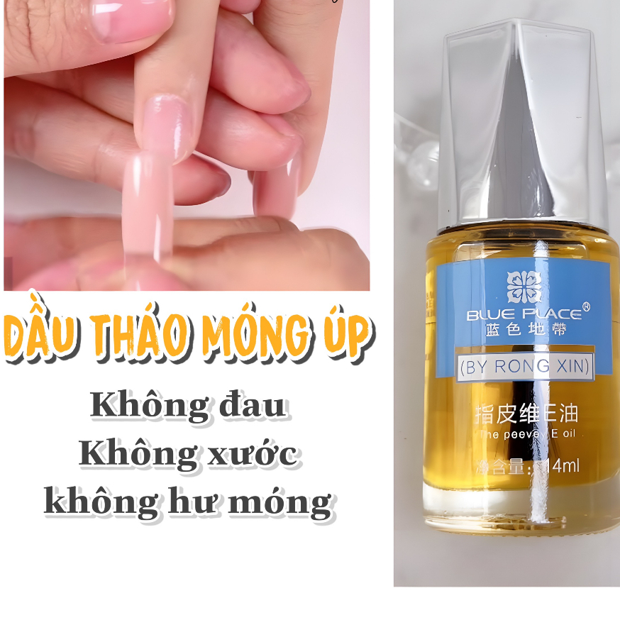 Dầu tháo móng úp, nước tháo móng bột Blue Place chính hãng - Dầu dưỡng viền móng nhiều dưỡng chất, không đau rát