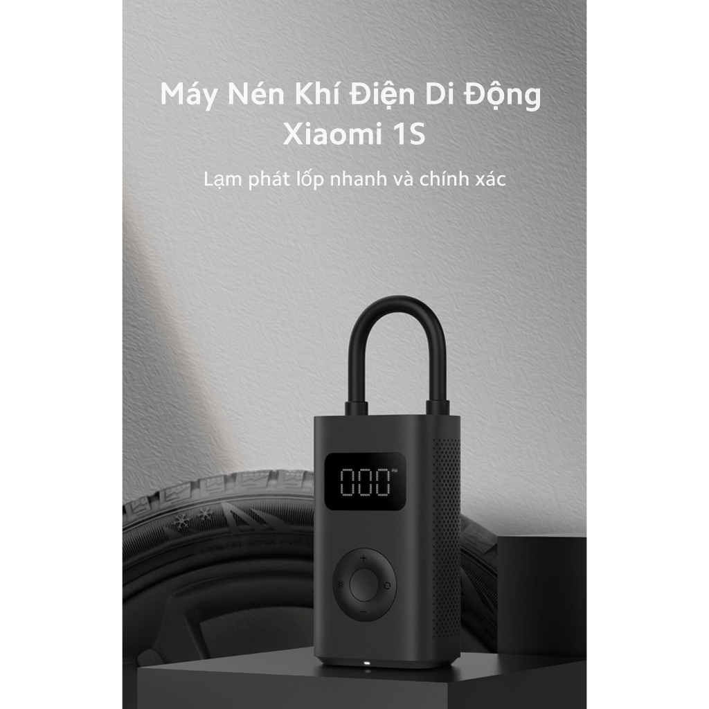 Bơm cầm tay đa năng Xiaomi Portable Electric Air Compressor 1S - Hàng chính hãng