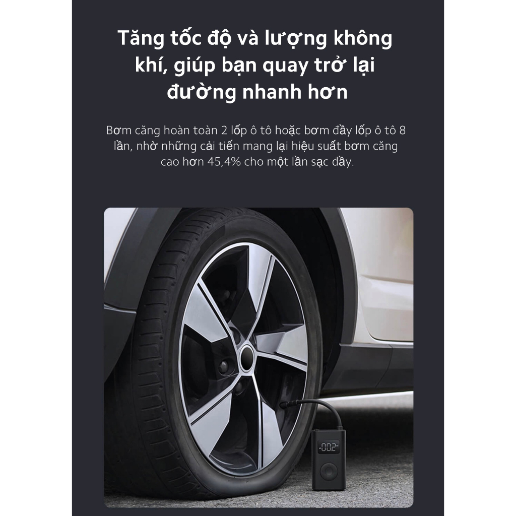 Bơm cầm tay đa năng Xiaomi Portable Electric Air Compressor 1S - Hàng chính hãng
