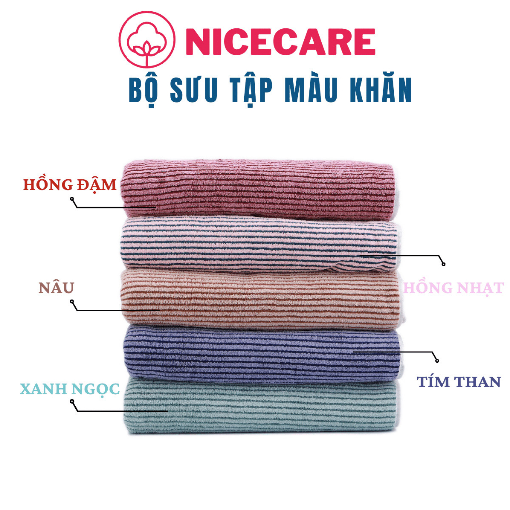 Khăn Tắm Lông Cừu Siêu Thấm Hút NICECARE Cỡ Lớn - Khăn Bông Khăn Lau Cao Cấp Mềm Mại, Thấm Hút Cực Tốt (70x140cm) | BigBuy360 - bigbuy360.vn