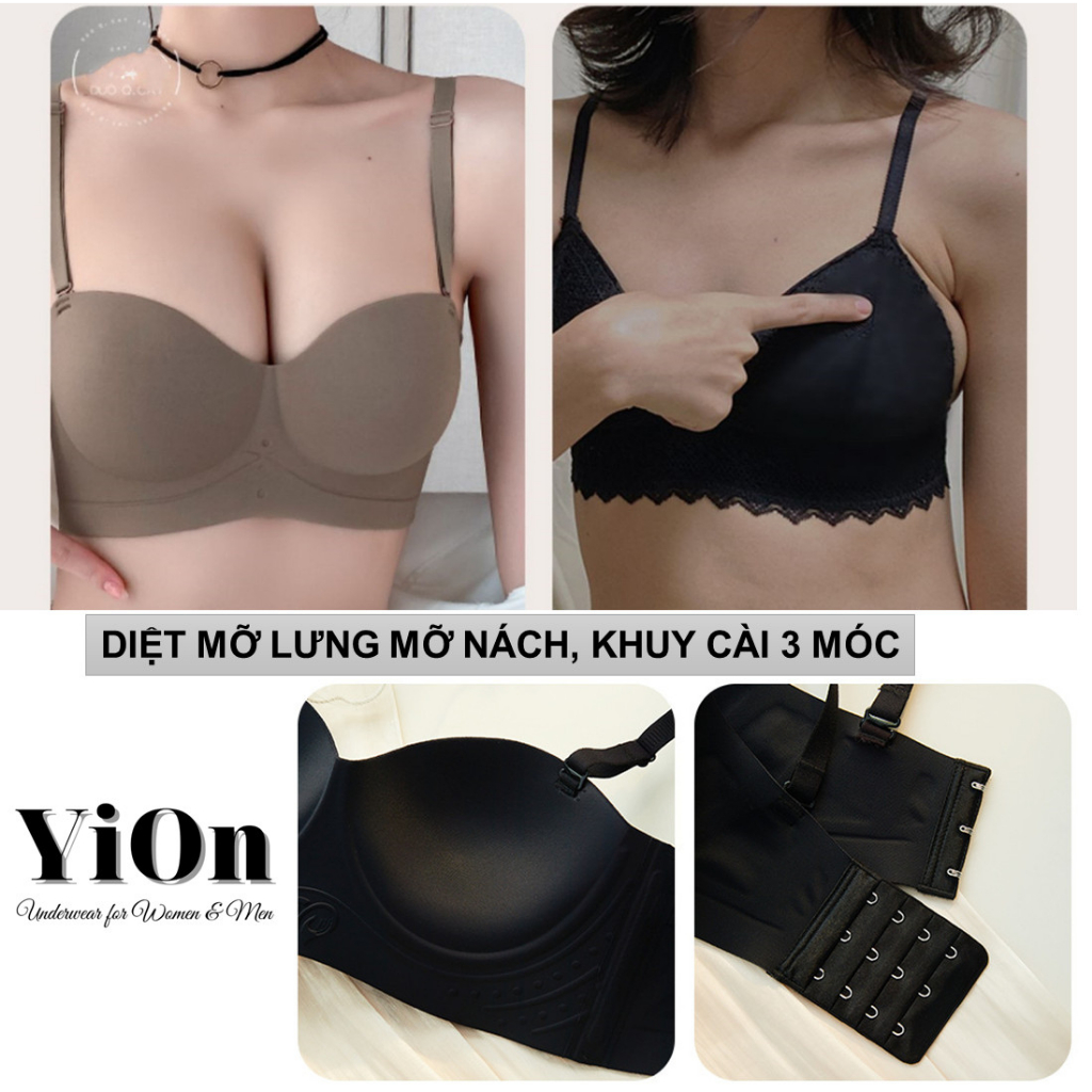 Áo ngực không dây chống tụt mặc được nhiều kiểu AKD17 YiOn Underwear