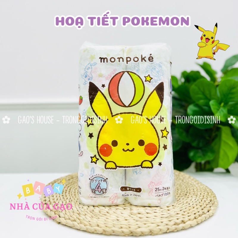 Giấy cuộn vệ sinh hoạt hình Marutomi bịch 12 cuộn x 25 Nhật Bản