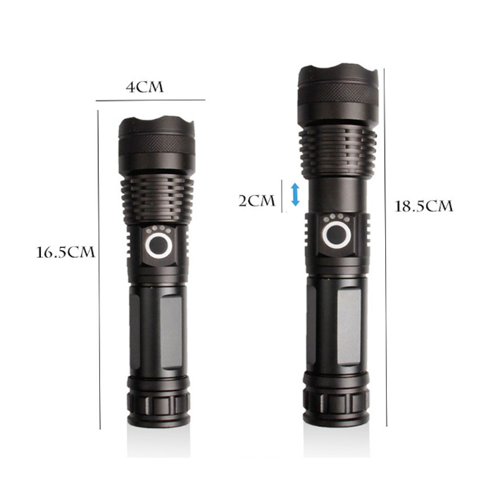 Đèn pin cầm tay siêu sáng XHP50 đèn pin chống nước chiếu xa KIMCEL STORE