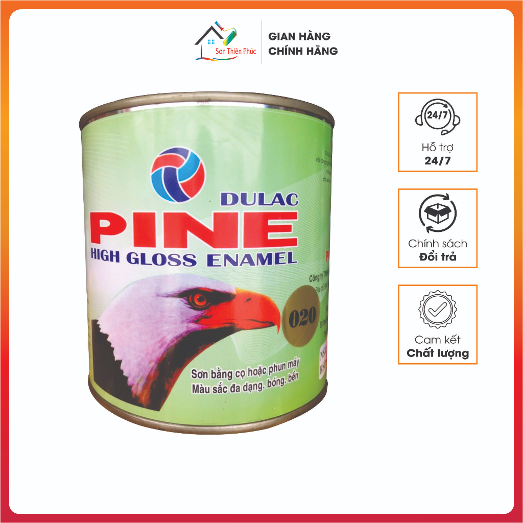 Sơn dầu Pine Nhũ Đồng con ó (80gr-160gr-400gr). Là dòng sơn hệ Alkyl cho gỗ, kim loại..v.v.v