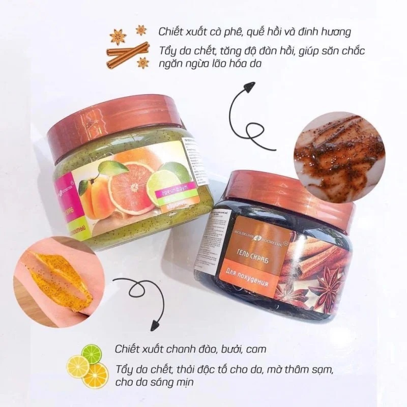 Tẩy tế bào chết body EXCLUSIVE COSMETIC GEL SCRUB CLOVES QUẾ HỒI - CHANH MƠ 380g
