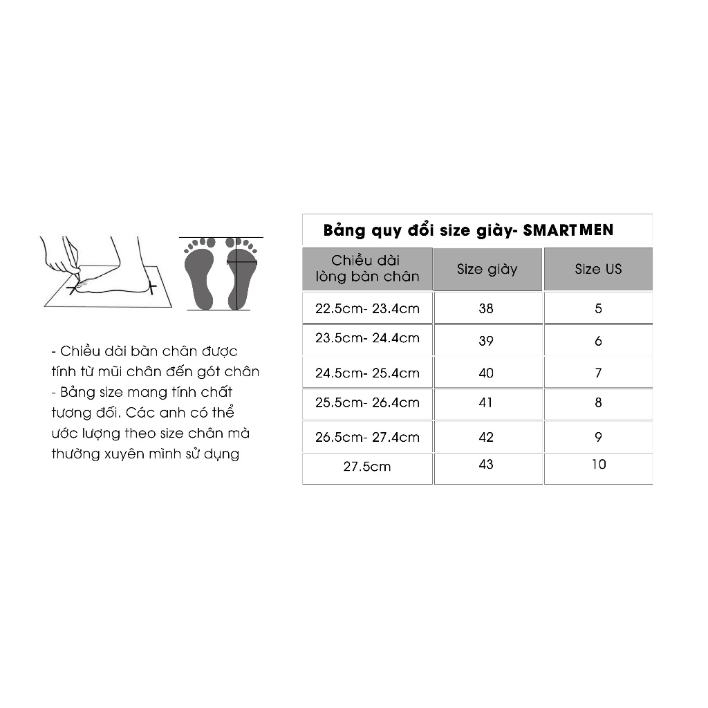 Giày thể thao Smart Men HCM tăng chiều cao SMART-05T