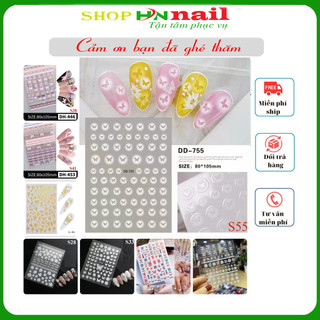 [HOT 2023] Sticker gắn móng trang trí làm đẹp nail spa mi shop hnnail