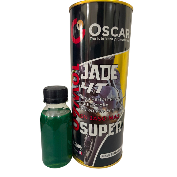 Nhớt tổng hợp 100% Oscar Jade 10W40 dành cho xe số, côn tay- Sản xuất tại U.A.E