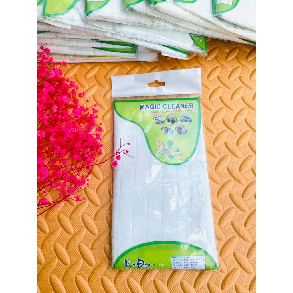 Khăn lau đa năng 30x30cm độ thấm hút cao, không bụi vải, dùng để lau xe ô tô, lau kính, đồ gỗ nội thất, dụng cụ nhà bếp