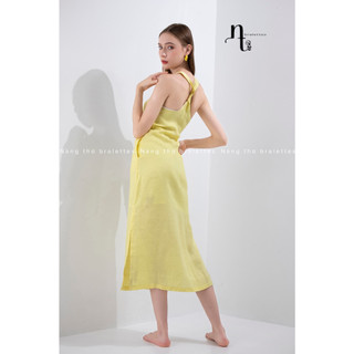 đầm linen tưng vẽ thủ công