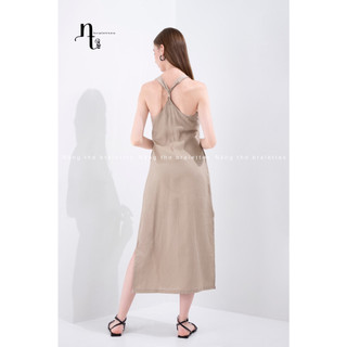 đầm linen tưng vẽ thủ công