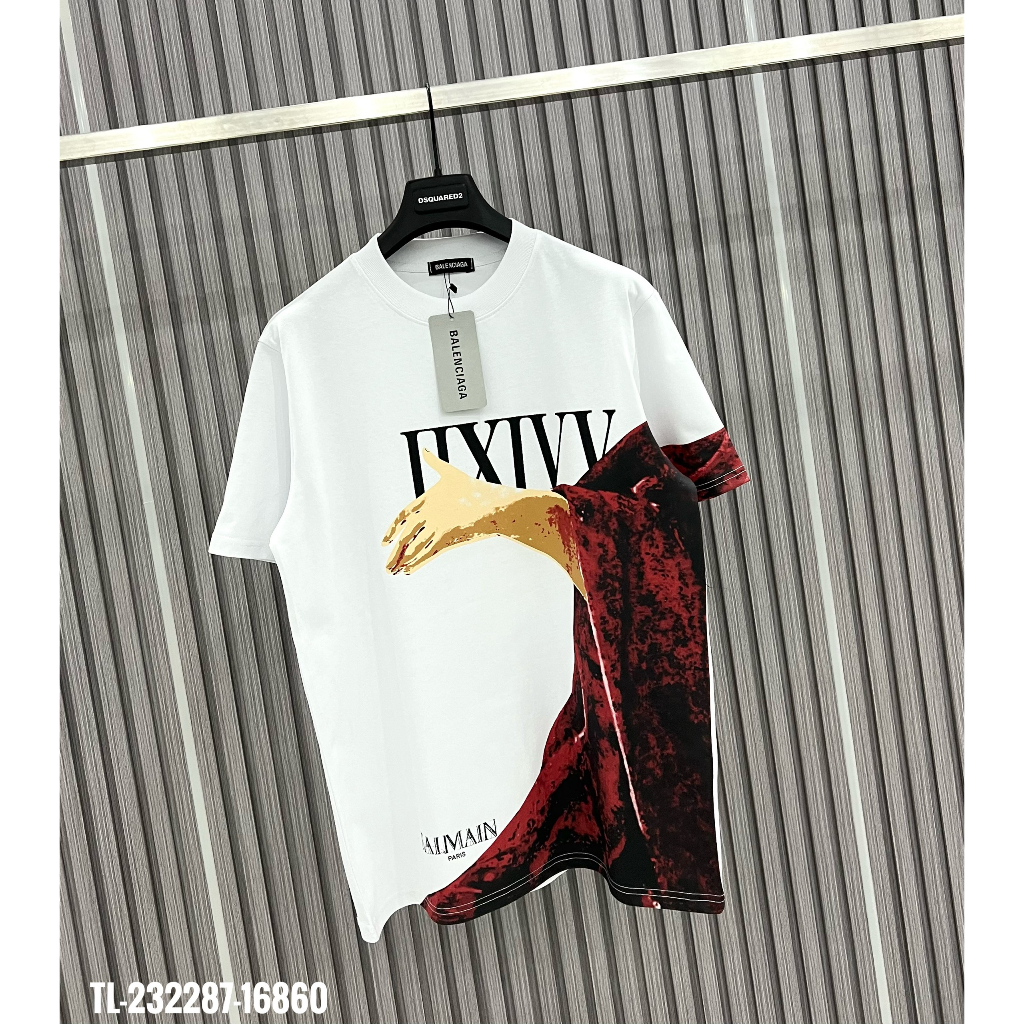 🔥Hot🔥Áo thun Balmain in hình thiết kế hot trend Nam nữ New 2023