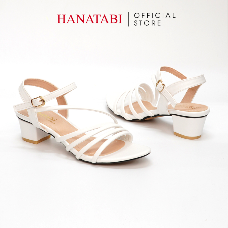 Sandal Nữ Hanatabi 3 Quai Chéo Gót Cao 3cm Hậu C Đế TA Cao Cấp Chống Trơn Trượt Mã HNSDG3F885
