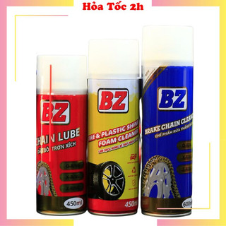 Bộ vệ sinh sên BZ gồm Bôi trơn dưỡng sên BZ + Rửa sên BZ + Phục Hồi Nhựa Nhám BZ
