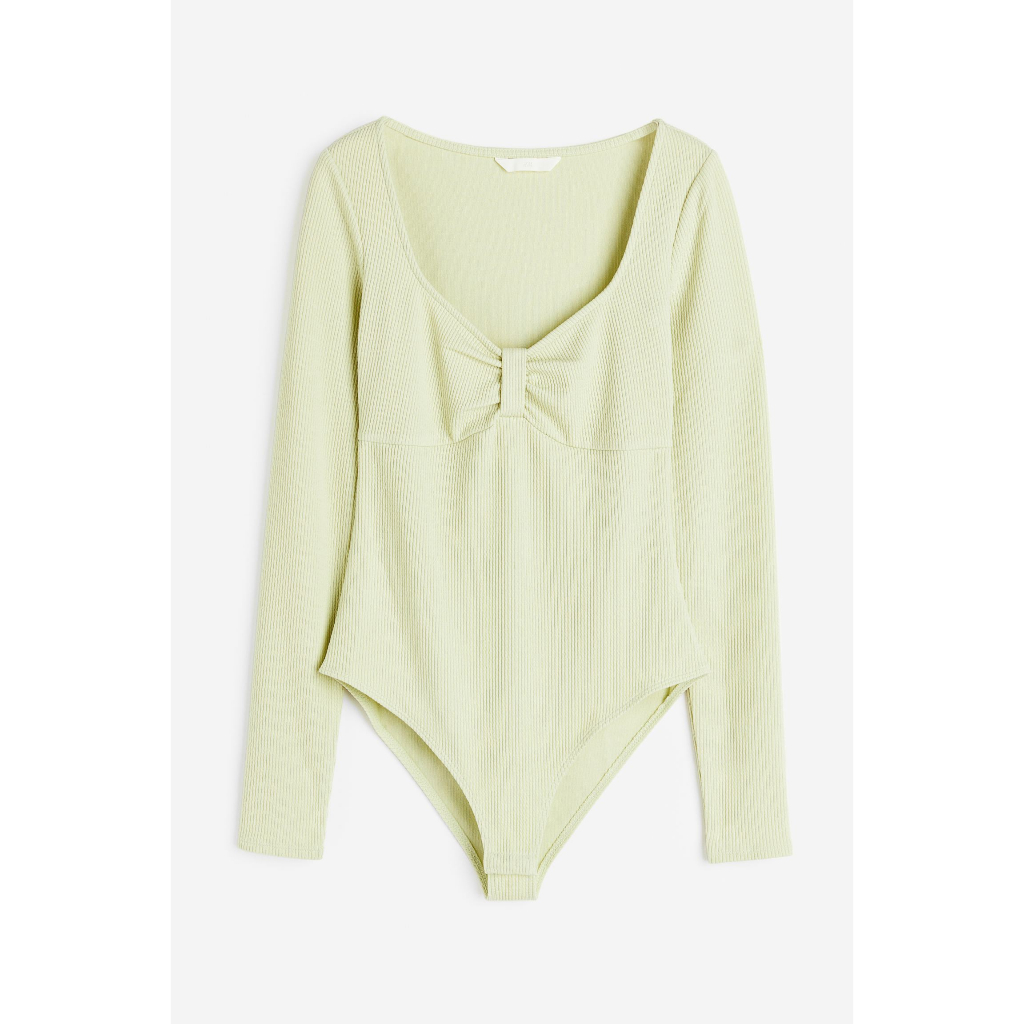 H&M Đức - Bodysuit thun gân dài tay cúc bấm co giãn xanh dương tím xanh lá sale auth new tag chính hãng sẵn 1137323001