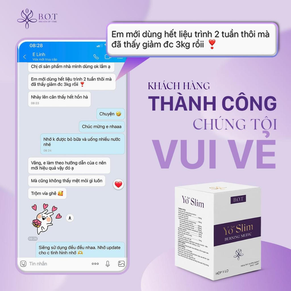 Giảm Cân Yo Slim Chính Hãng B.O.T Kids_Strore  Yoslim Giúp Giảm Cân An Toàn Hiệu Qủa giảm 2-3 Kg Sau 15 Ngày