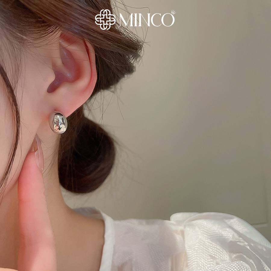 Bông tai nữ sang chảnh Minco Accessories thiết kế hạt đậu khuyên tai basic đơn giản phong cách Hàn Quốc BT116