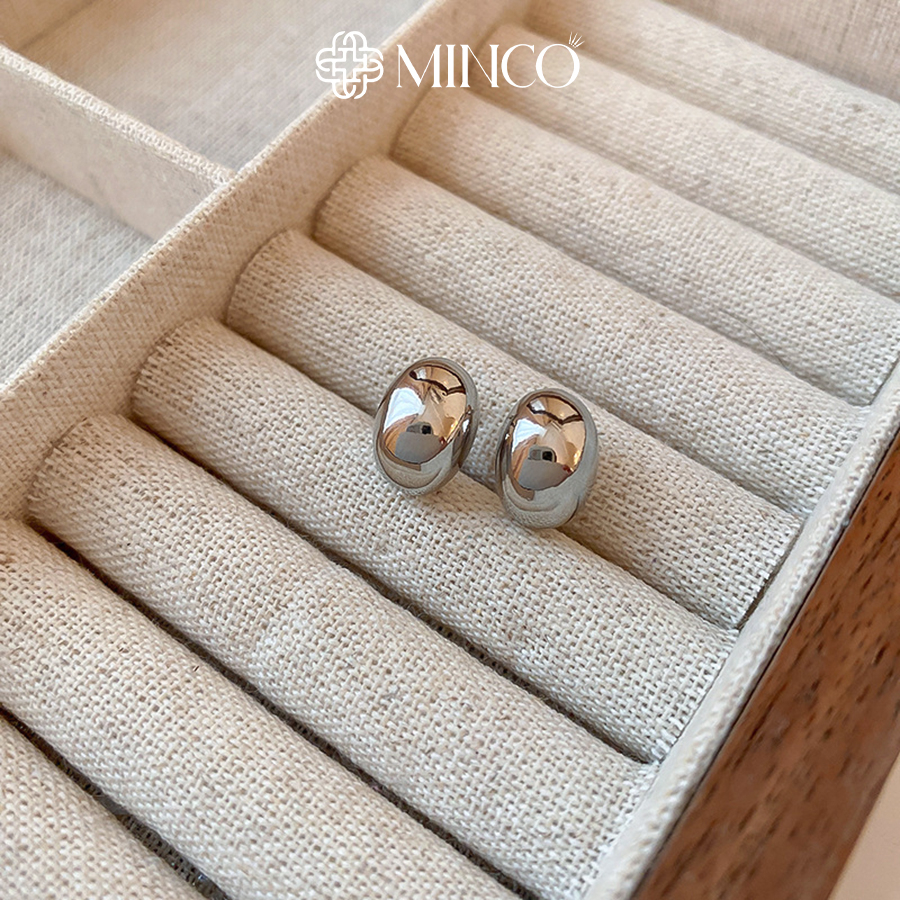 Bông tai nữ sang chảnh Minco Accessories thiết kế hạt đậu khuyên tai basic đơn giản phong cách Hàn Quốc BT116