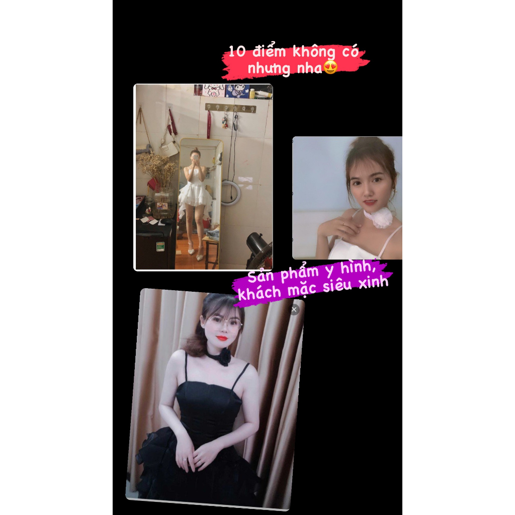 Đầm dự tiệc 2 dây phối choker dáng tầng xinh xắn - Nemo Dress