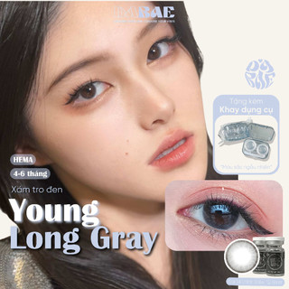 Kính áp tròng Young Long Gray màu xám tro có độ cận hãng Dabae