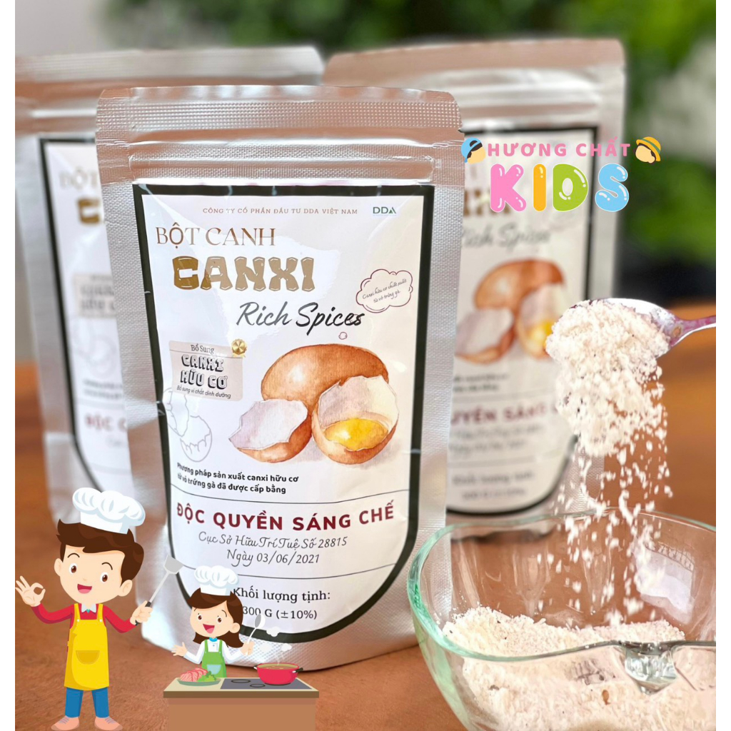 Bột Canh Canxi Hữu Cơ Từ Vỏ Trứng Gà Rich Spices Bổ Sung Canxi Giúp Xương Chắc Khỏe, Nâng Cao Trí Tuệ Và Chiều Cao