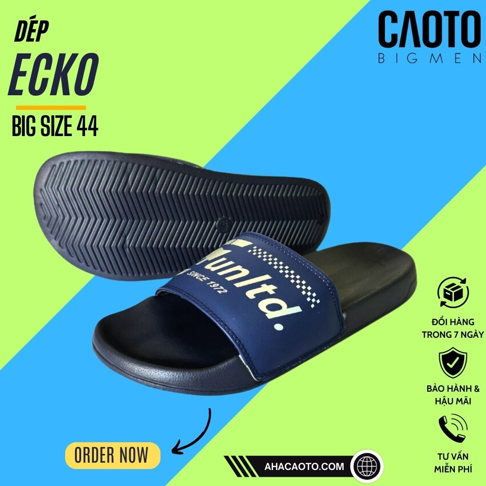 Dép Nam Đế Mềm Êm Chân Ecko Màu Xanh Big Size - Dép Big Size Nam 45 46 47 48